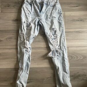 Light Blue Distressed Women's Jeans